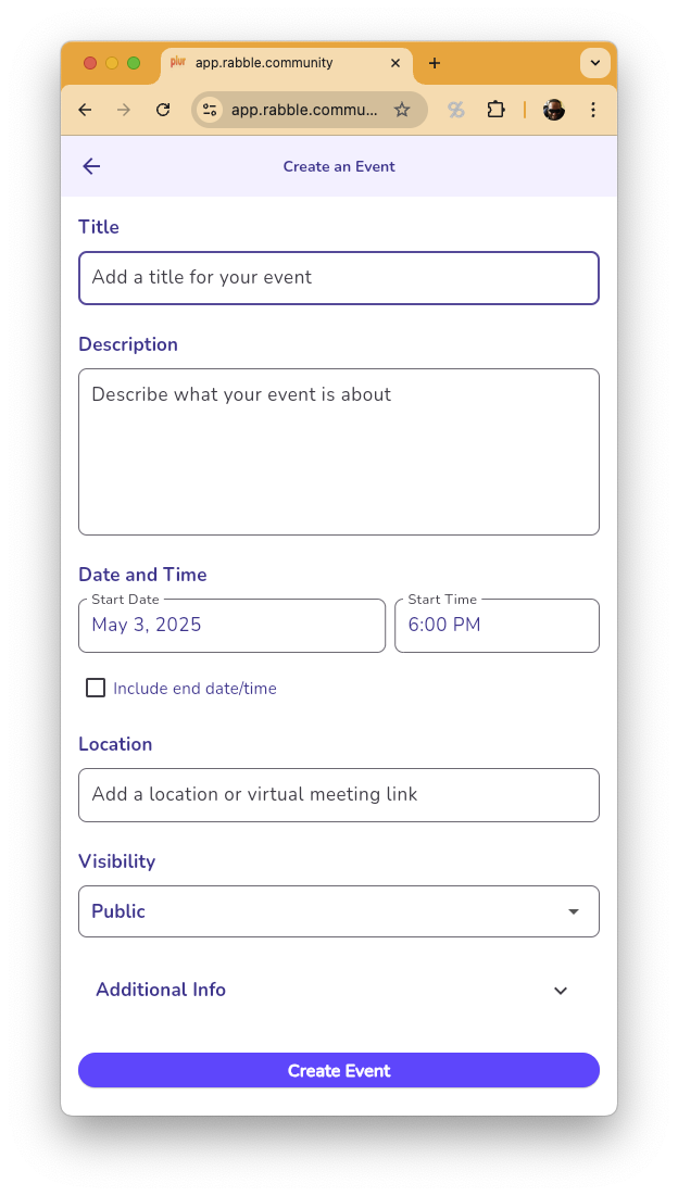 Posting Event